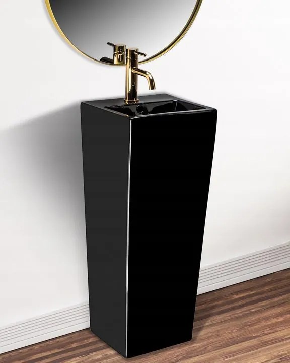 Umywalka ceramiczna wolnostojąca Kamila Black