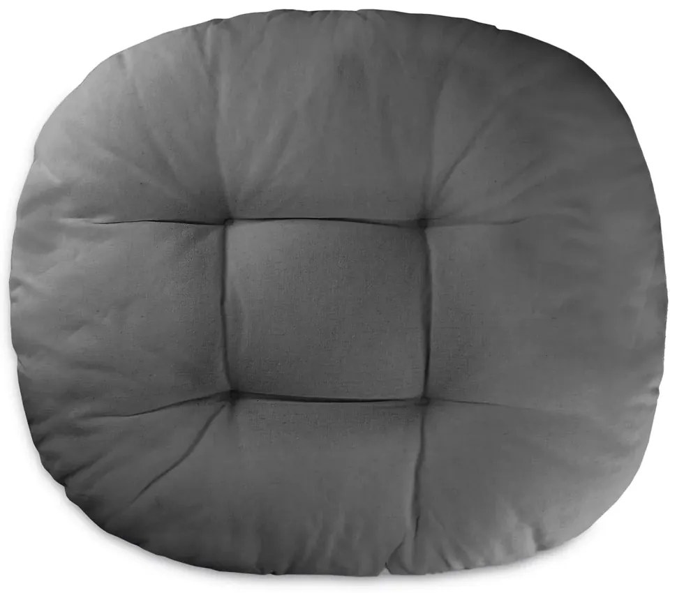 Ciemnoszary wiszący fotel KOLUMBIA z poduszką