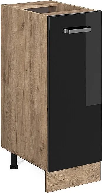 Szafka apteczna czarny wysoki połysk 30x46x81.6 r-line