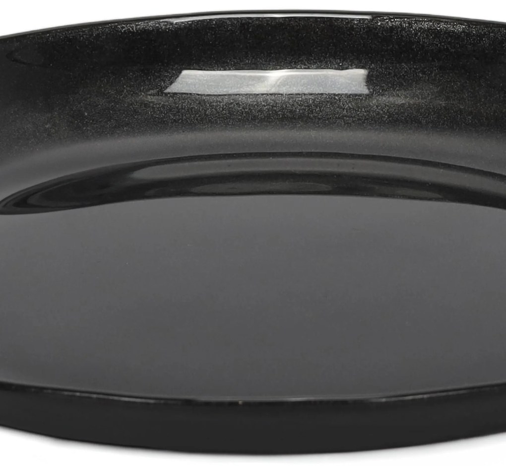 Talerz deserowy ANIA BLACK, szkło, Ø 21cm