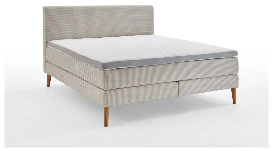 Beżowe łóżko boxspring 160x200 cm Linea – Meise Möbel