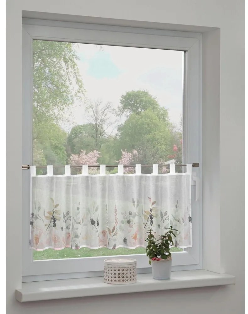 Biała firanka 135x245 cm Floral – Sehlbach