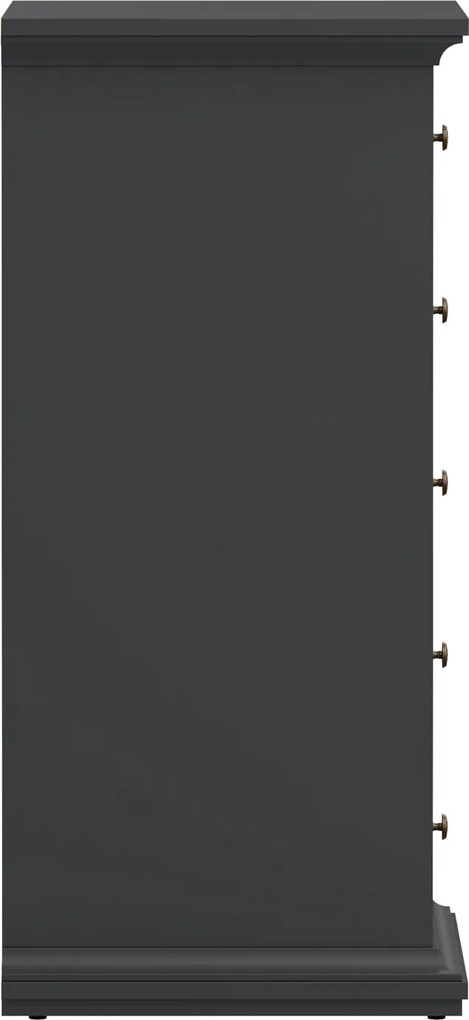 Wąska komoda Paris z 5 szufladami, kolor szary