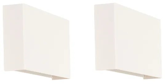 Zestaw 2 nowoczesnych lamp ściennych białych - Otan