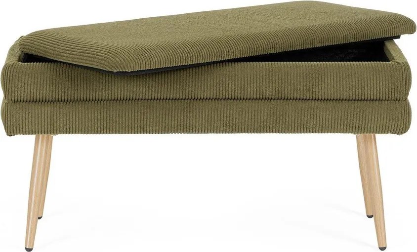 Zielona tapicerowana ławka Olga – Bizzotto