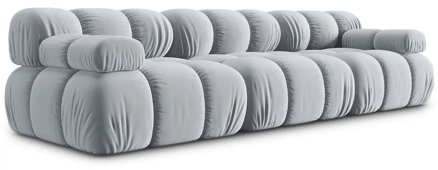 Jasnoniebieska aksamitna sofa 282 cm Bellis – Micadoni Home