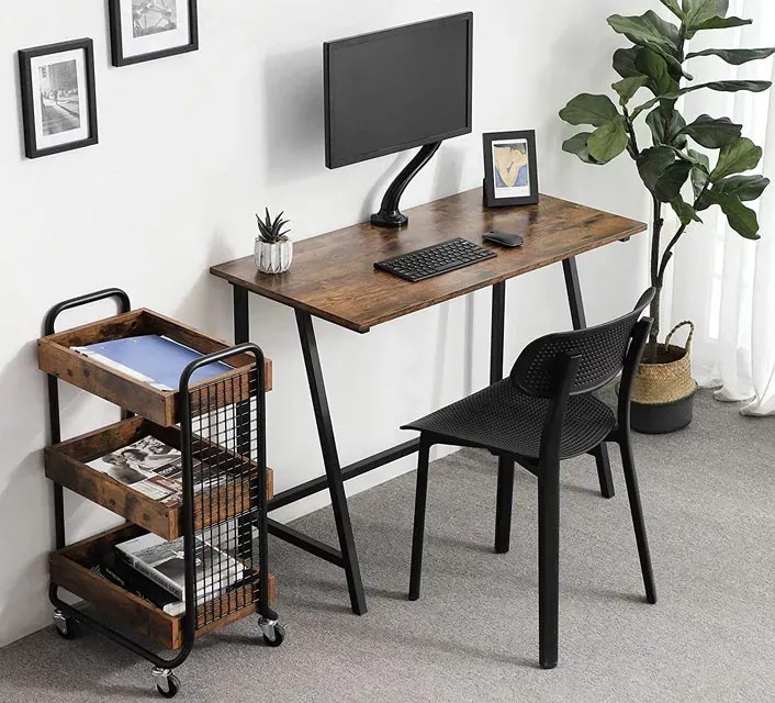 Rustykalne biurko komputerowe metalowe Z3-D77