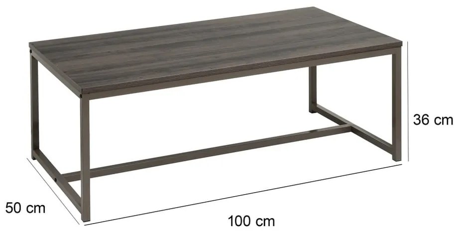 Brązowy stolik 50x100 cm – Casa Selección