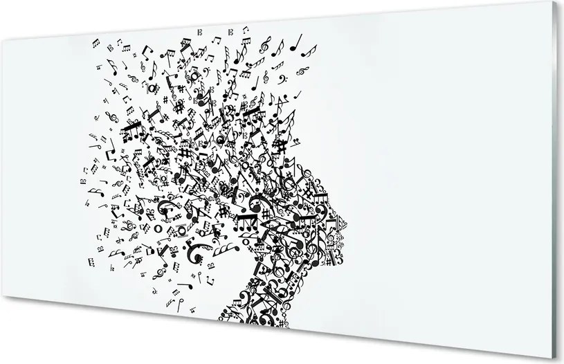 Panel szklany do Kuchni Umysł pełen Muzyki