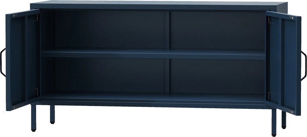 Metalowa szafka RTV dwudrzwiowa Modern Rosa granatowa
