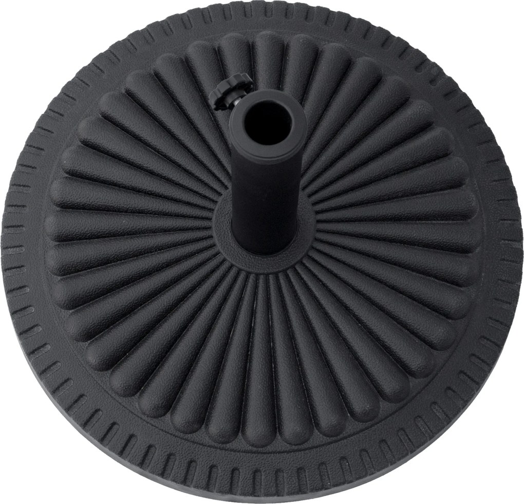 Outsunny Stojak na parasol 15 kg Stojak na parasol okrągły 35-48 mm Podstawa pod parasol do ogrodu, tarasu, balkonu Cement Ø49 cm Czarny