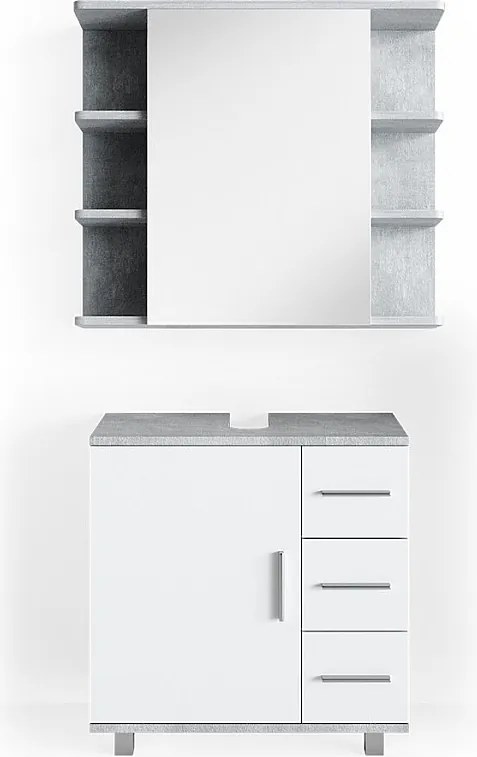 Zestaw mebli łazienkowych beton 60x33x60.8 ilias