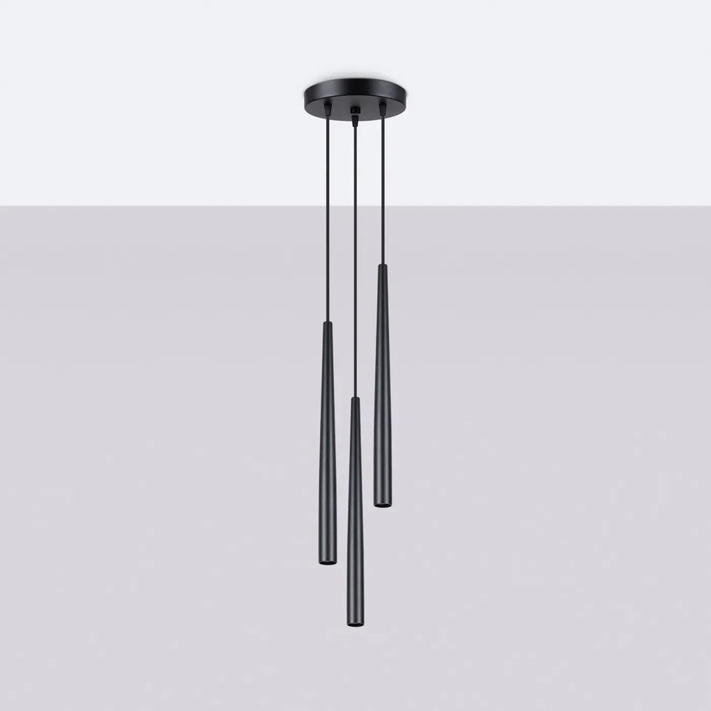Lampa wisząca BLISS 3P czarna SOLLUX LIGHTING