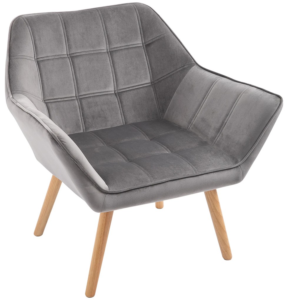 HOMCOM Fotel z obiciem z tkaniny