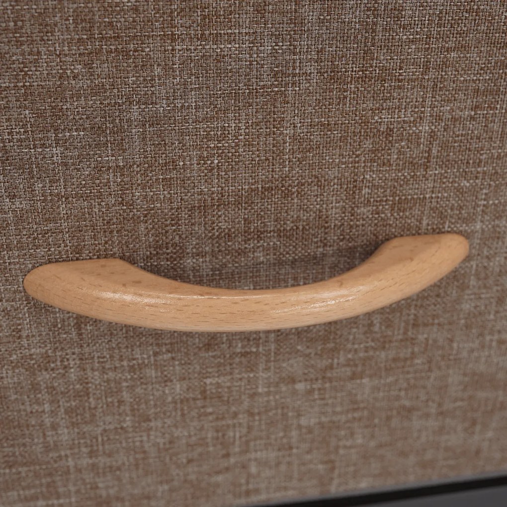 Komoda z szufladami z tkaniny HAZEL TYP 2, brązowy, M