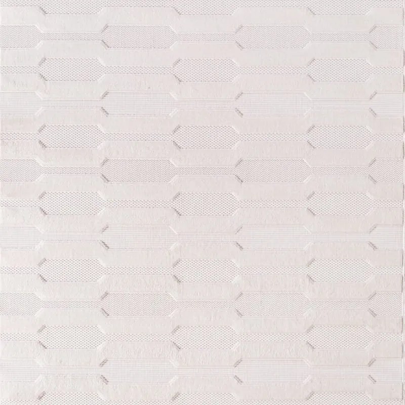 Dywan nowoczesny 3D Doha wielokąty kremowy 80 cm x 250 cm