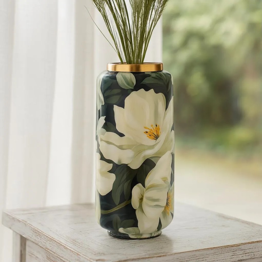 Metalowy wazon dekoracyjny BADU, złota obwoluta