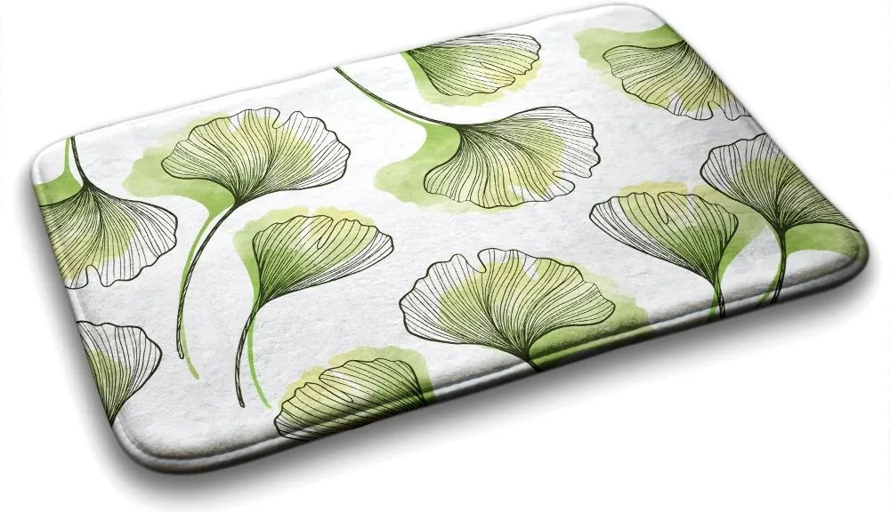 Dywanik do łazienki Dywanik do łazienki Liście miłorzębu