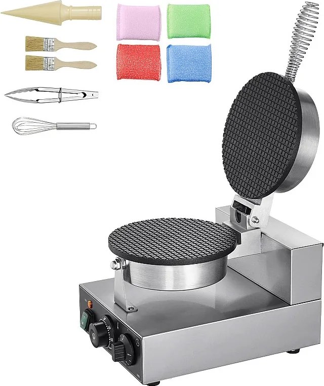 Gofrownica SucceBuy Elektryczna Maszyna do Rożków Lodowych 1 230 W Komercyjna Maszyna do Wafli Jajecznych