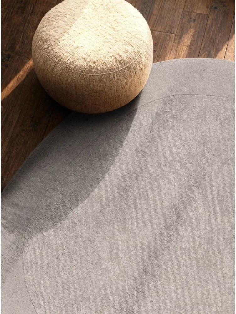 Szary okrągły dywan z mieszanki wełny tkany ręcznie ø 160 cm Kari Organic – Villeroy&amp;Boch
