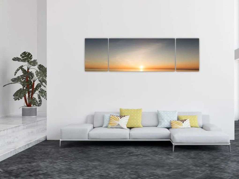 Obraz kajakarza o zachodzie słońca (170x50 cm)