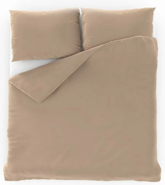 Kvalitex Pościel bawełniana beżowa, 240 x 200 cm, 2 szt. 70 x 90 cm, 240 x 200 cm, 2 szt. 70 x 90 cm