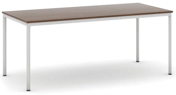 Stół jadalniany, 180x80 cm, szara podstawa, orzech