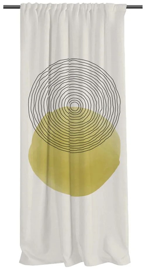 Żółto-beżowa zasłona z satyny bawełnianej 110x170 cm Rising Sun – Butter Kings