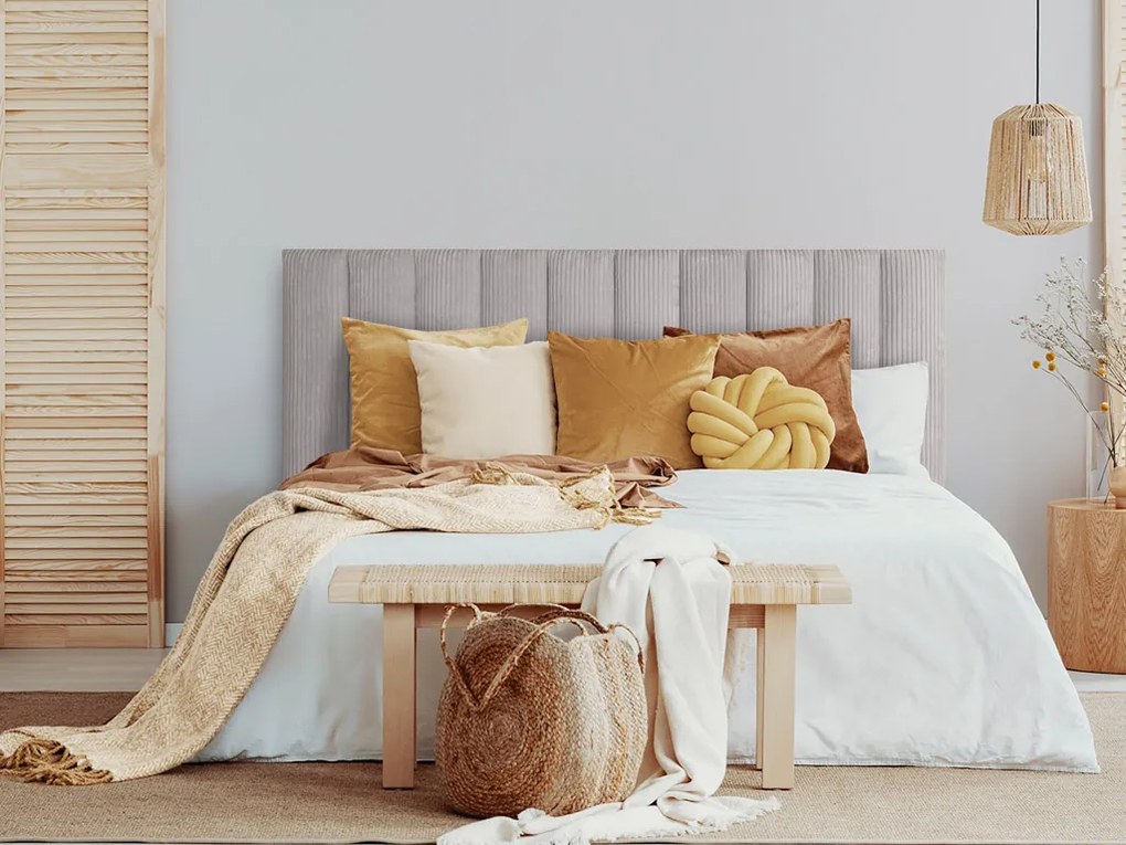 Tapicerowany panel ścienny FRAME LINCOLN 15x90 cm Kolor: Jasnoszary