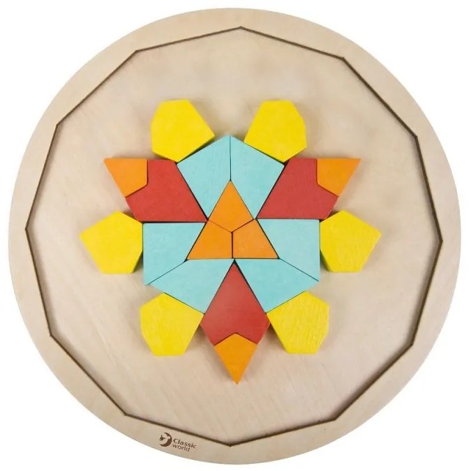 Classic world drewniane kolorowe klocki mandala