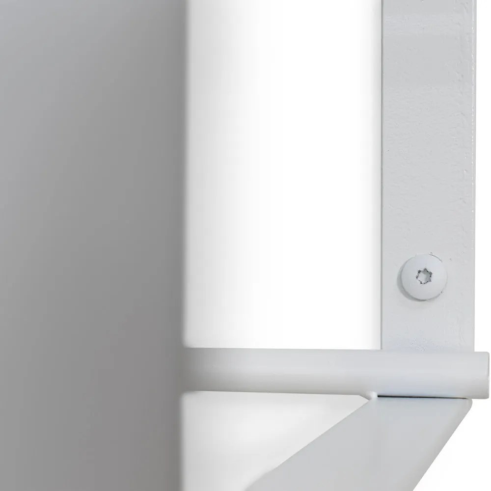 Biały metalowy wieszak ścienny z półką 100 cm Rex – Spinder Design