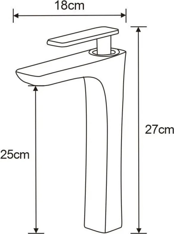 Mexen Indus bateria umywalkowa wysoka, biała/złota - 744610-25