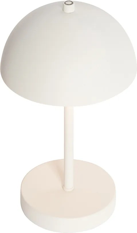 Lampa stołowa zewnętrzna biała ładowalna z 3-stopniowym ściemniaczem - Keira