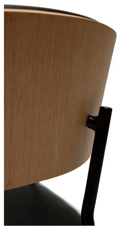 Czarny/w jasnym naturalnym kolorze fotel jadalniany z podłokietnikami Crib – DAN-FORM Denmark