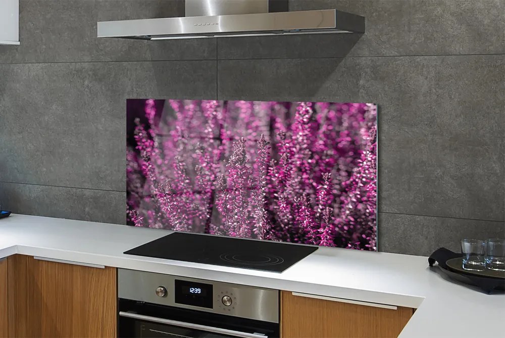 Szkło do Kuchni na Ścianę Jesienne Pole Wrzosów