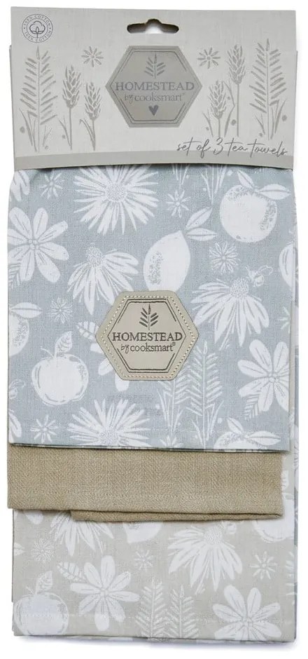 Bawełniane ścierki zestaw 3 szt. 45x65 cm Homestead – Cooksmart ®