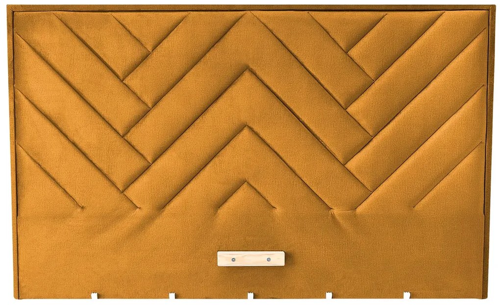 Musztardowe pikowane wezgłowie do łóżka S9-Z49