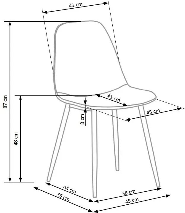 Czarne welurowe krzesło z pikowaniem ZannoT6-Z14