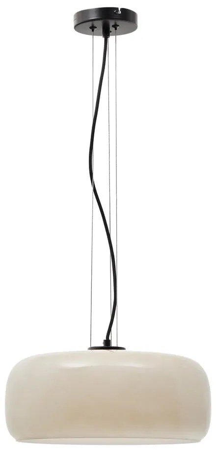Szarobeżowa lampa wisząca LED ze szklanym kloszem ø 38 cm Reig – Kave Home
