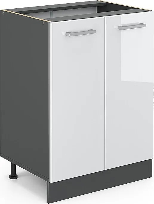 Szafki kuchenne biały wysoki połysk 60x46x81.6 r-line