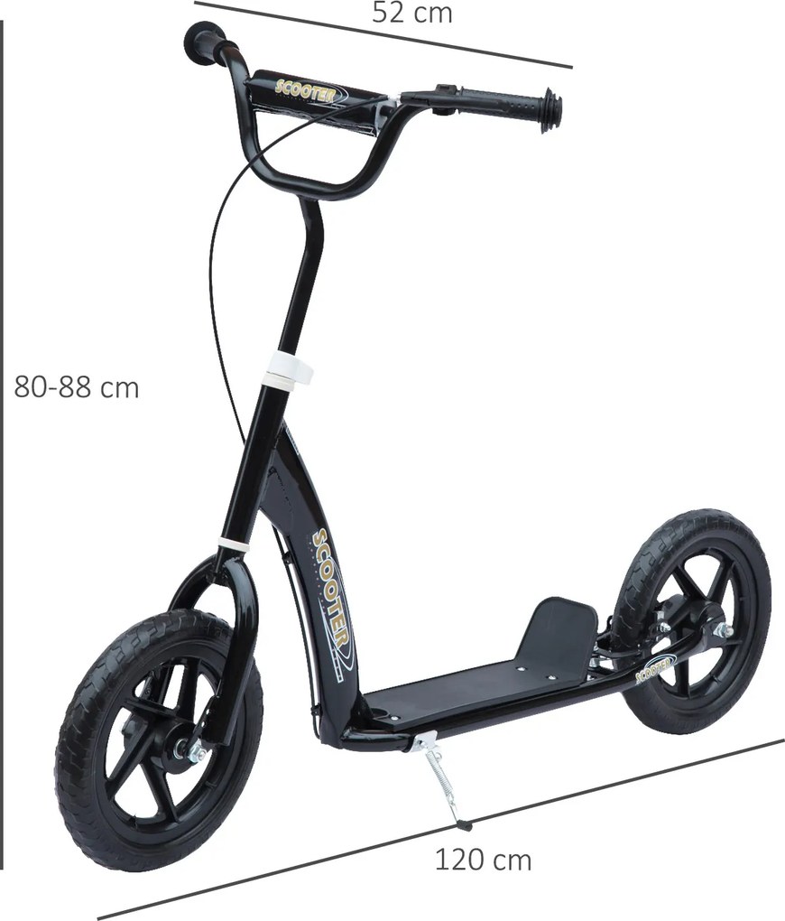 HOMCOM Hulajnoga miejska dziecięca Niebieska Dł 120xSzer 52xWys 80-88cm | Aosom PL