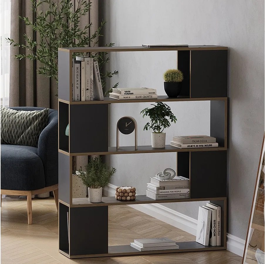 Rozdzielacz pokoju antracyt/dąb 100x24x124.5 eneos