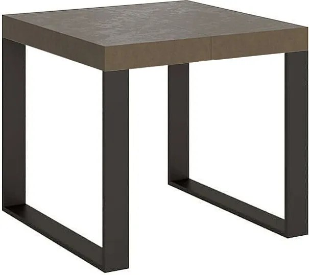 Stół rozkładany 90/246x90 cm Tecno szaro-beżowy nogi antracytowe