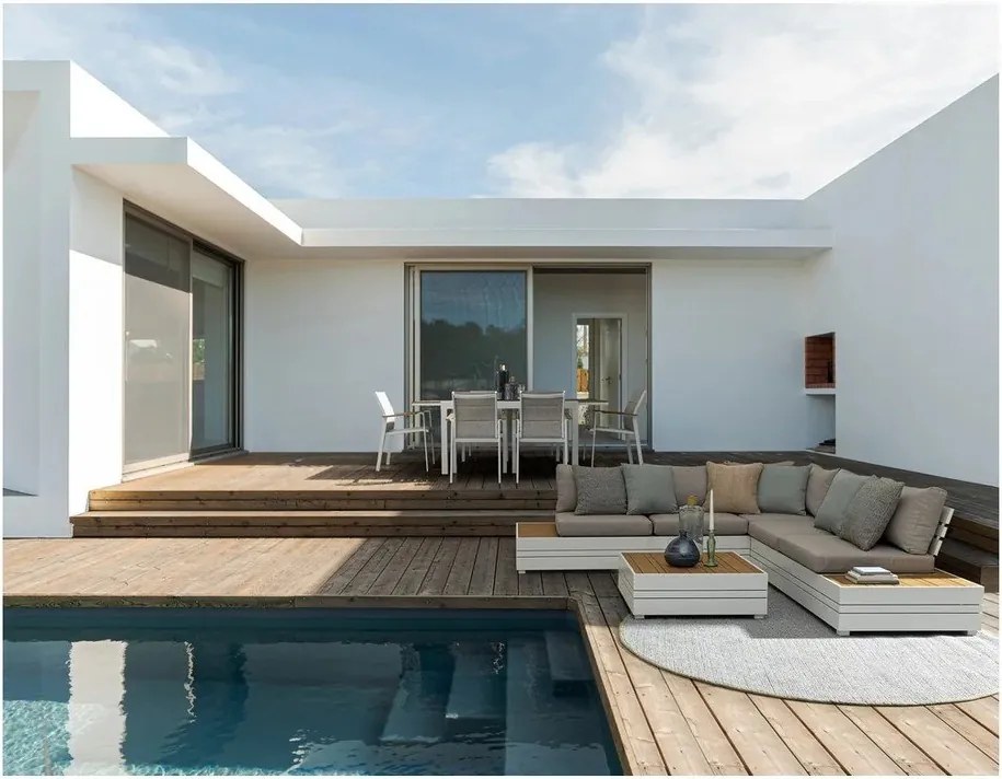 Białe metalowe krzesło ogrodowe Heta – Bizzotto