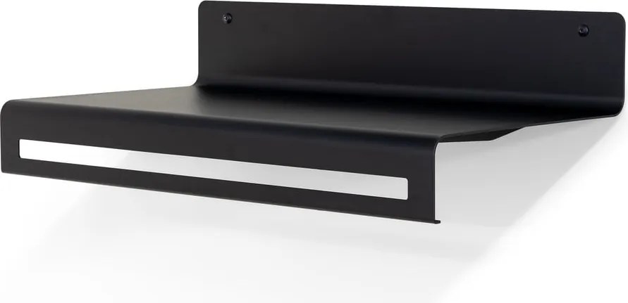 Czarny metalowy wieszak ścienny z półką 60 cm Sway – Spinder Design