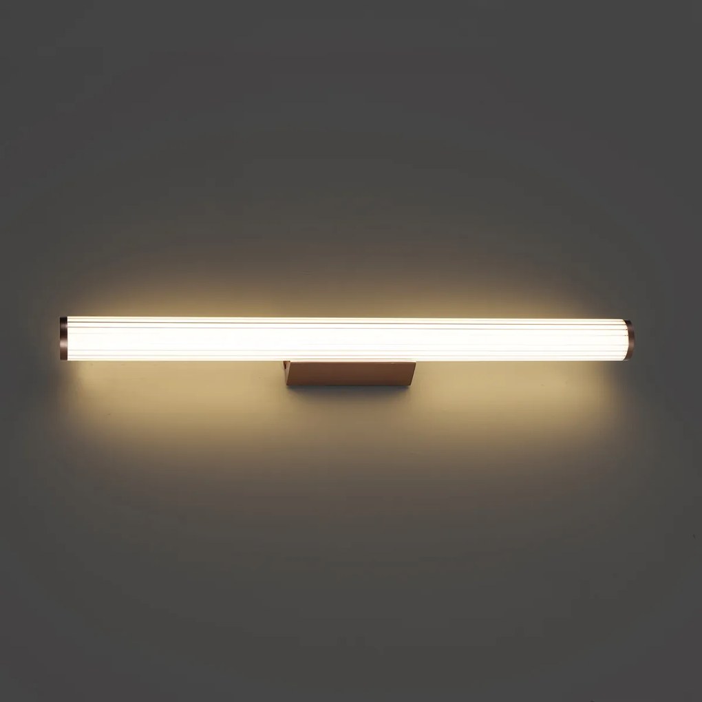 Retro kinkiet brązowy 80,4 cm z LED IP44 - Coco