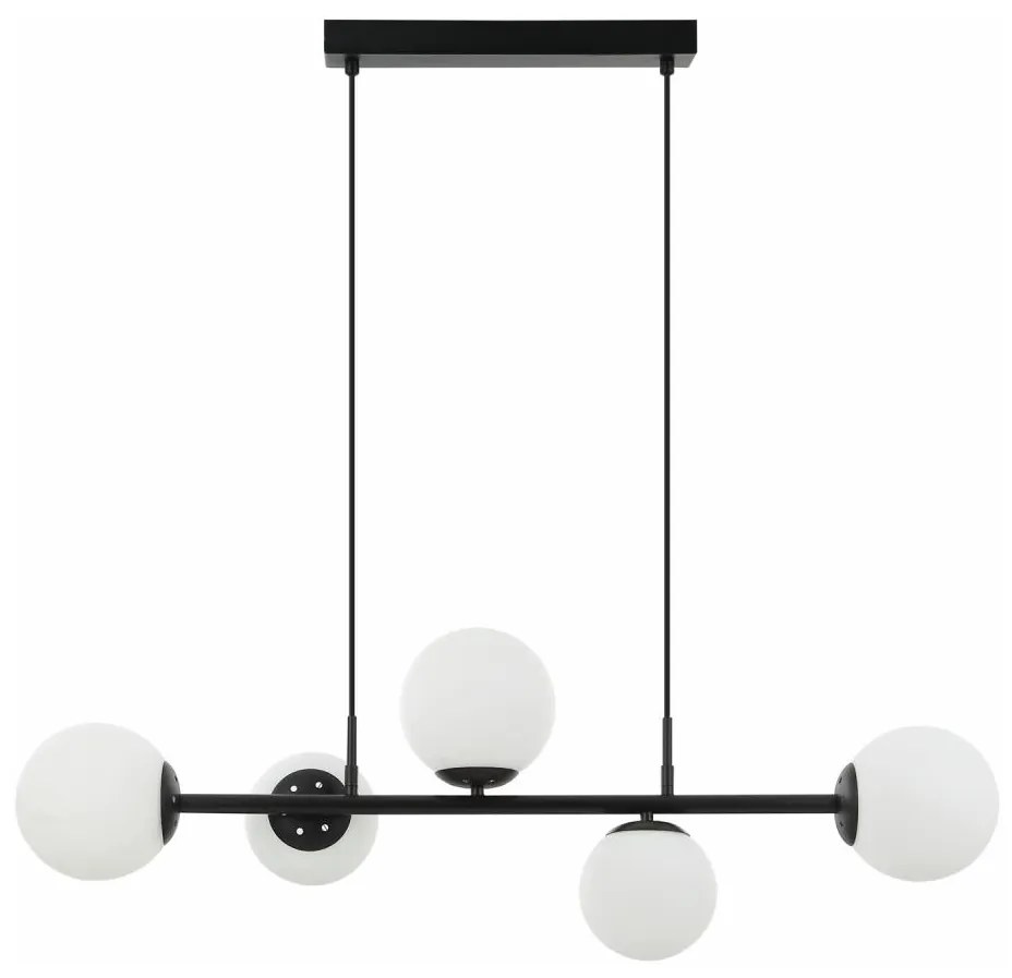 Lampa wisząca na lince MADDIE 5xE14/5W/230V czarna