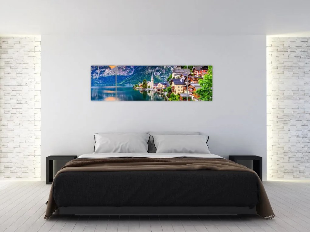 Obraz - Wieś alpejska (170x50 cm)