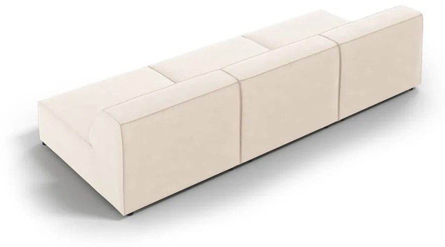 Kremowa aksamitna sofa 240 cm Jodie – Micadoni Home