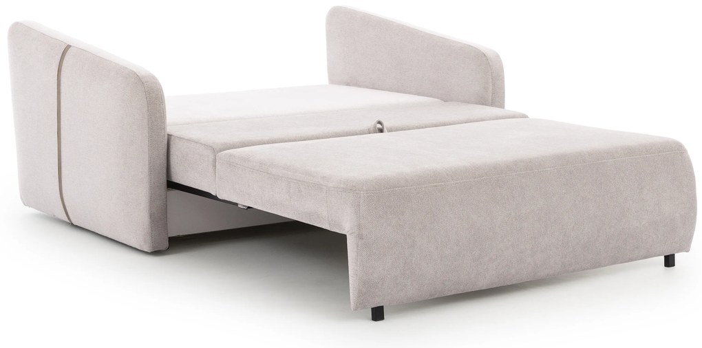Sofa Zeldia 155 z funkcją spania - jasno szary szenil hydrofobowy Spring 1104